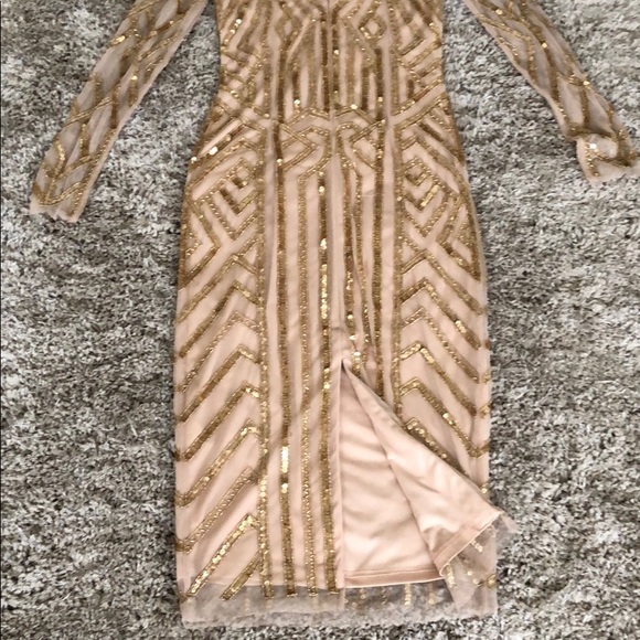 Nude Sequin Dress - Picture 6 of 9